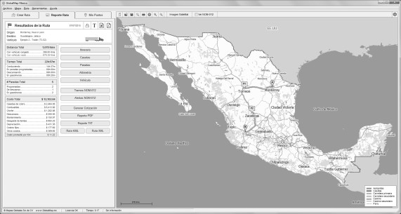 información detallada de sus rutas